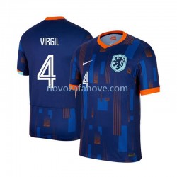 Nogometni Dres Nizozemska Virgil van Dijk 4 Muški Gostujući Euro 2024 Kratkih Rukava
