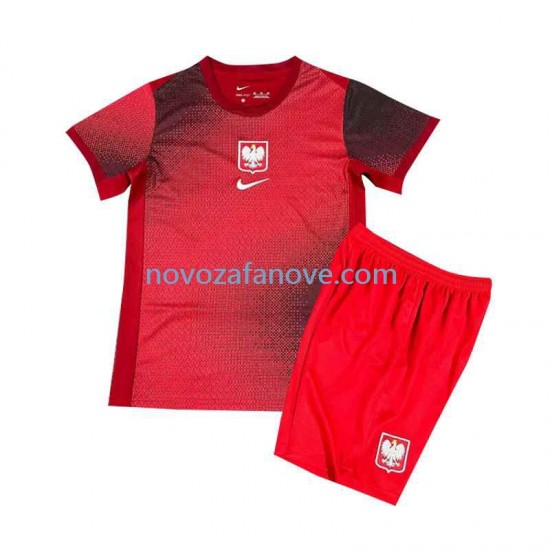 Nogometni Dres Poljska Dječji Gostujući Euro 2024 Kratkih Rukava