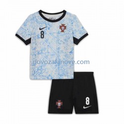 Nogometni Dres Portugal Bruno Fernandes 8 Dječji Gostujući Euro 2024 Kratkih Rukava