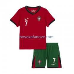 Nogometni Dres Portugal Cristiano Ronaldo 7 Dječji Domaći Euro 2024 Kratkih Rukava