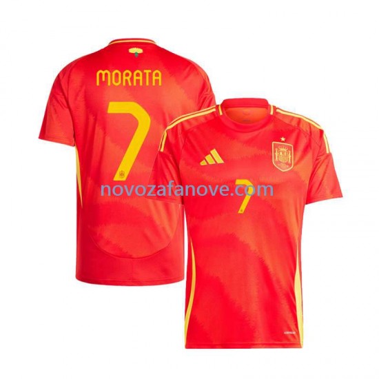 Nogometni Dres Španjolska Alvaro Morata 7 Muški Domaći Euro 2024 Kratkih Rukava