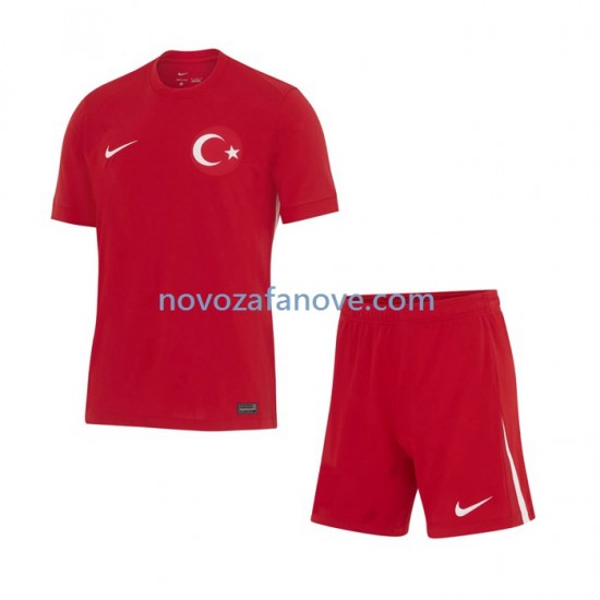 Nogometni Dres Turska Dječji Gostujući Euro 2024 Kratkih Rukava