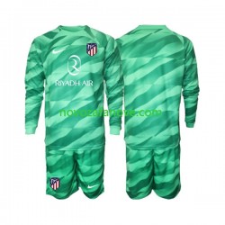 Nogometni Dres Atlético Madrid Green color Golmanski Dječji Gostujući 2023-2024 Dugim Rukavima