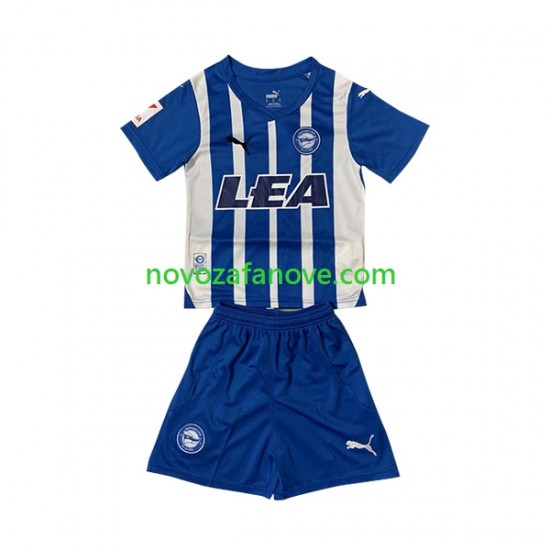 Nogometni Dres Deportivo Alaves Dječji Domaći 2023-2024 Kratkih Rukava