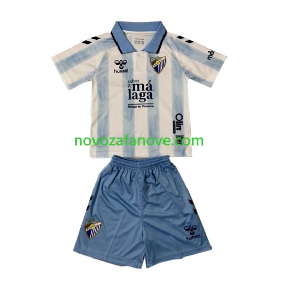 Nogometni Dres Málaga CF Dječji Domaći 2023-2024 Kratkih Rukava