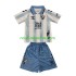 Nogometni Dres Málaga CF Dječji Domaći 2023-2024 Kratkih Rukava