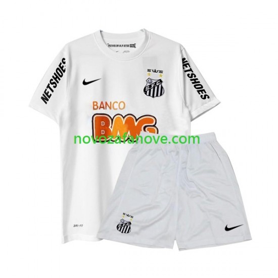 Nogometni Dres Santos FC -2012 Retro Dječji Domaći 2011 Kratkih Rukava
