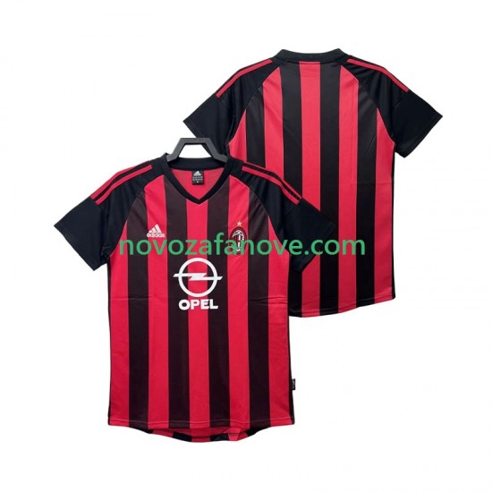 Nogometni Dres AC Milan 2003 Retro Muški Domaći 2002 Kratkih Rukava