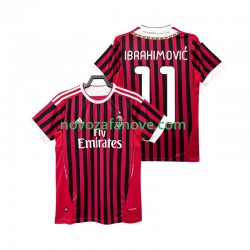 Nogometni Dres AC Milan Ibrahimović Zlatan 11 2012 Retro Muški Domaći 2011 Kratkih Rukava
