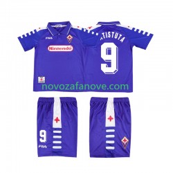 Nogometni Dres ACF Fiorentina BATISTUTA 9 Retro Dječji Domaći 1998 1999 Kratkih Rukava