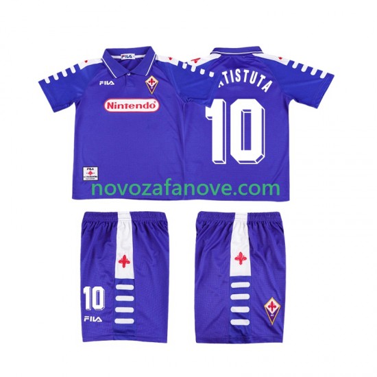 Nogometni Dres ACF Fiorentina RUICOSTA 10 Retro Dječji Domaći 1998 1999 Kratkih Rukava