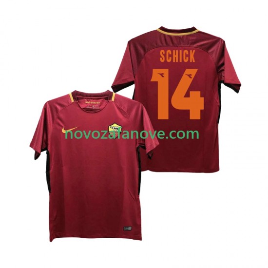 Nogometni Dres Roma SCHICK 14 2017-2018 Retro Muški Domaći Kratkih Rukava