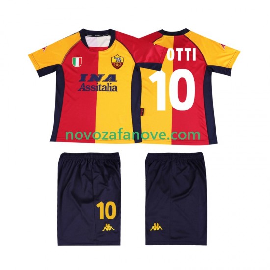 Nogometni Dres Roma TOTTI 10 2001 Retro Dječji Domaći Kratkih Rukava