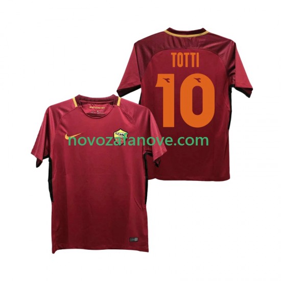 Nogometni Dres Roma Totti 10 2017-2018 Retro Muški Domaći Kratkih Rukava