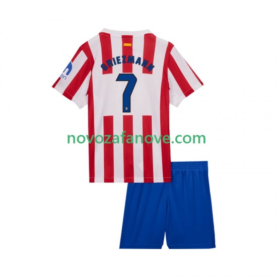 Nogometni Dres Atlético Madrid Antoine Griezmann 7 Dječji Domaći 2025-2026 Kratkih Rukava
