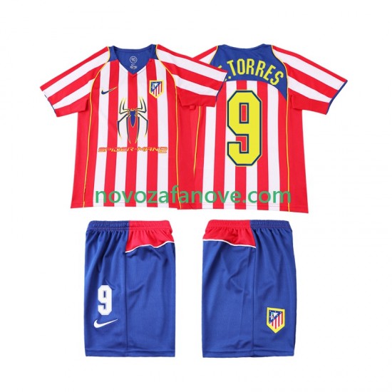 Nogometni Dres Atlético Madrid F TORRES 9 2005 Retro Dječji Domaći 2004 Kratkih Rukava