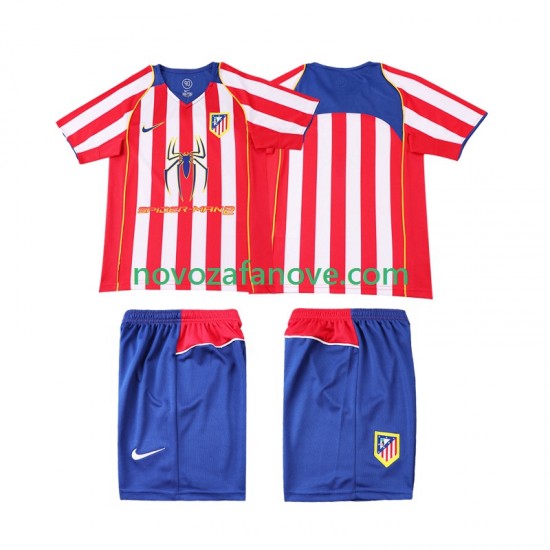 Nogometni Dres Atlético Madrid 2005 Retro Dječji Domaći 2004 Kratkih Rukava