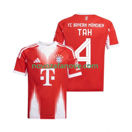 Nogometni Dres FC Bayern München Jonathan Tah 4 Muški Domaći 2025-2026 Kratkih Rukava