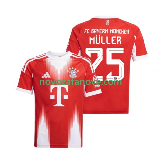 Nogometni Dres FC Bayern München Thomas Muller 25 Muški Domaći 2025-2026 Kratkih Rukava
