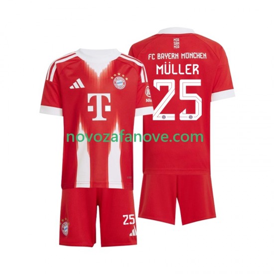 Nogometni Dres FC Bayern München Thomas Muller 25 Dječji Domaći 2025-2026 Kratkih Rukava