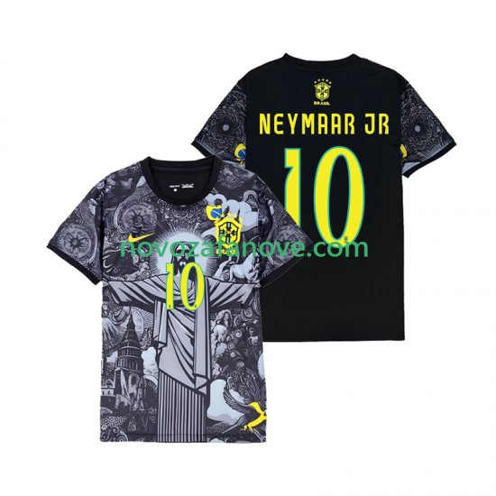 Nogometni Dres Brazil Neymar JR 10 Cheist the Redeemer Muški Domaći 2024 Kratkih Rukava