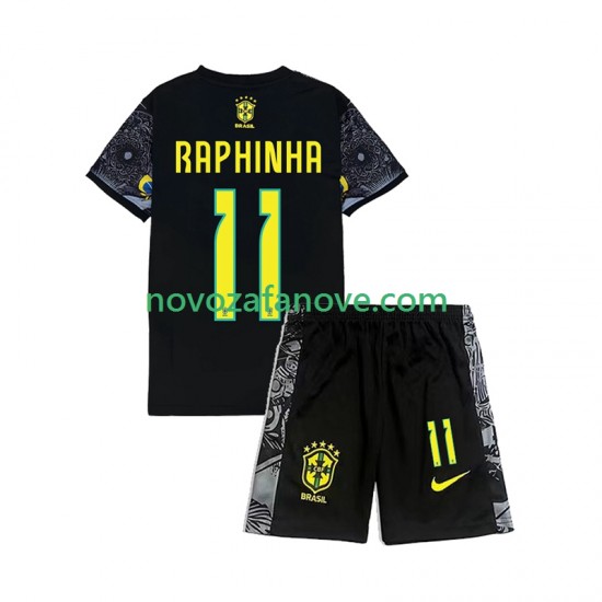 Brazil RAPHINHA 11 Cheist the Redeemer Football Shirts Dječji Domaći 2024 Kratkih Rukava