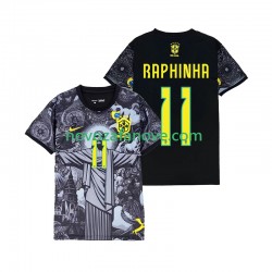 Nogometni Dres Brazil RAPHINHA 11 Cheist the Redeemer Muški Domaći 2024 Kratkih Rukava