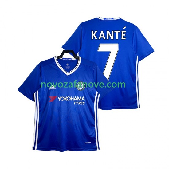 Nogometni Dres Chelsea KANTE 7 2016-2017 Retro Muški Domaći Kratkih Rukava