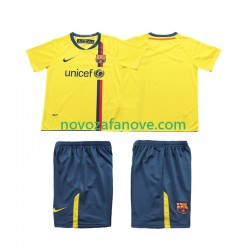 Nogometni Dres FC Barcelona 2009 Retro Dječji Gostujući 2008 Kratkih Rukava