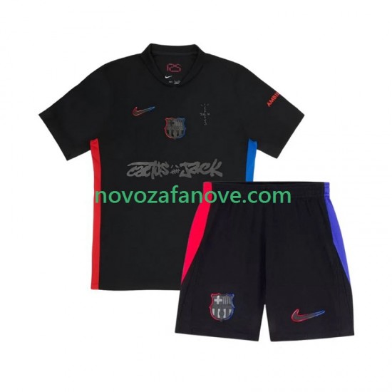 Nogometni Dres FC Barcelona TRAVIS SCOTT Dječji Gostujući 2024-2025 Kratkih Rukava
