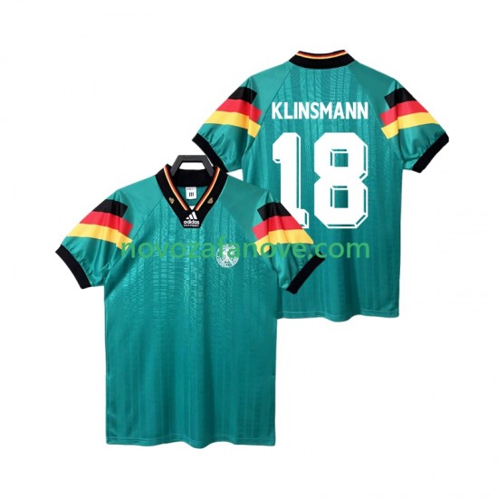 Nogometni Dres Njemačka KLINSMANN 18 1992 Retro Muški Gostujući Kratkih Rukava