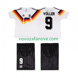 Nogometni Dres Njemačka VOLLER 9 1990 Retro Dječji Domaći Kratkih Rukava