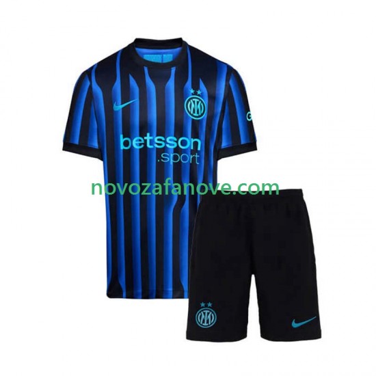 Nogometni Dres Inter Milan Dječji Domaći 2025-2026 Kratkih Rukava