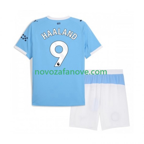 Nogometni Dres Manchester City Erling Haaland 9 Dječji Domaći 2025-2026 Kratkih Rukava