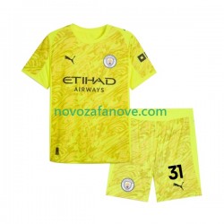Nogometni Dres Manchester City Ederson Moraes 31 Golmanski Dječji Treći 2025-2026 Kratkih Rukava