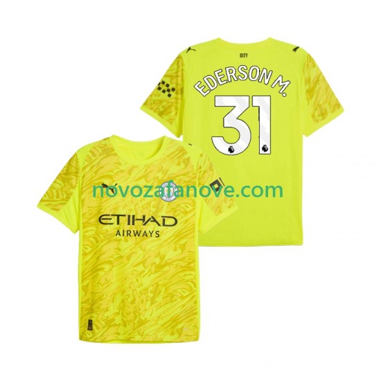 Nogometni Dres Manchester City Ederson Moraes 31 Golmanski Muški Treći 2025-2026 Kratkih Rukava