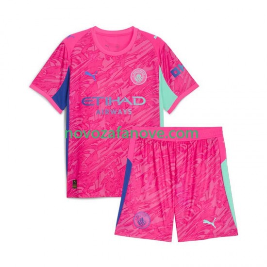 Nogometni Dres Manchester City Golmanski Dječji Gostujući 2025-2026 Kratkih Rukava