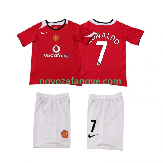 Nogometni Dres Manchester United Cristiano Ronaldo 7 Retro Dječji Domaći 2004 2006 Kratkih Rukava