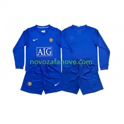 Nogometni Dres Manchester United Retro Dječji Gostujući 2008 Dugim Rukavima