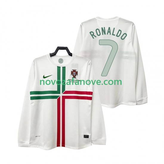 Nogometni Dres Portugal Cristiano Ronaldo 7 2012 Retro Muški Gostujući Dugim Rukavima