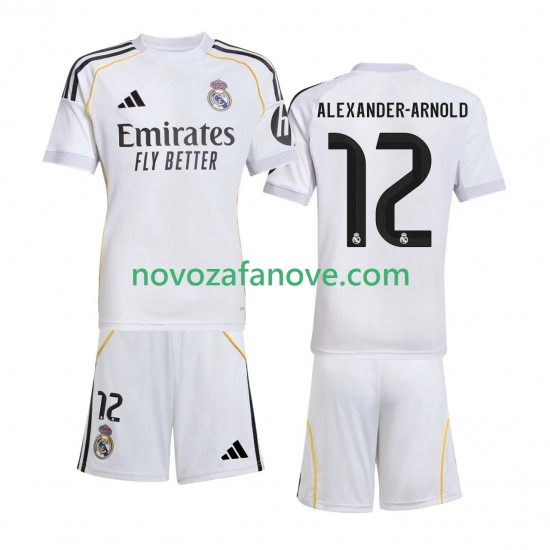 Nogometni Dres Real Madrid Alexander-Arnold 12 Dječji Domaći 2025-2026 Kratkih Rukava
