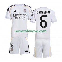 Nogometni Dres Real Madrid Camavinga 6 Dječji Domaći 2025-2026 Kratkih Rukava