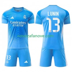 Nogometni Dres Real Madrid Andriy Lunin 13 Golmanski Dječji Domaći 2025-2026 Kratkih Rukava