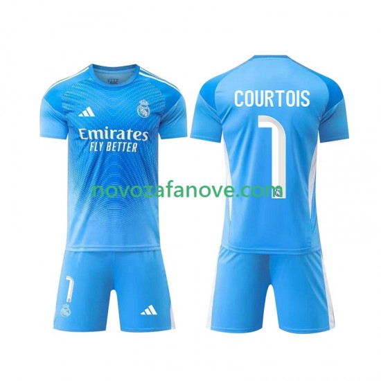 Nogometni Dres Real Madrid Thibaut Courtois 1 Golmanski Dječji Domaći 2025-2026 Kratkih Rukava