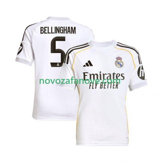 Nogometni Dres Real Madrid Jude Bellingham 5 Muški Domaći 2025-2026 Kratkih Rukava