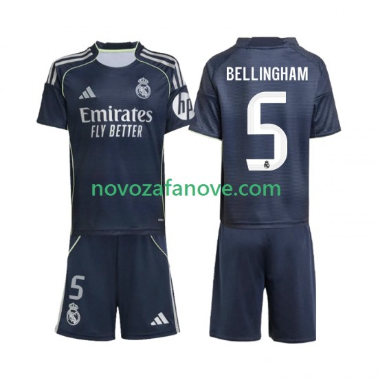 Nogometni Dres Real Madrid Jude Bellingham 5 Dječji Gostujući 2025-2026 Kratkih Rukava