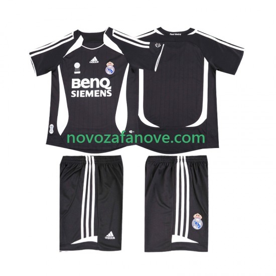Nogometni Dres Real Madrid 2007 Retro Dječji Gostujući 2006 Kratkih Rukava