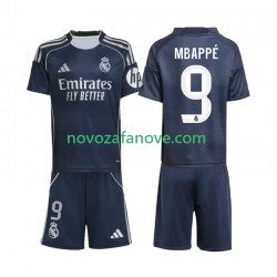 Nogometni Dres Real Madrid Mbappé Kylian 9 Dječji Gostujući 2025-2026 Kratkih Rukava