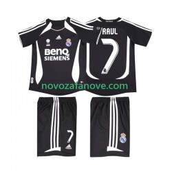 Nogometni Dres Real Madrid RAUL 7 2007 Retro Dječji Gostujući 2006 Kratkih Rukava