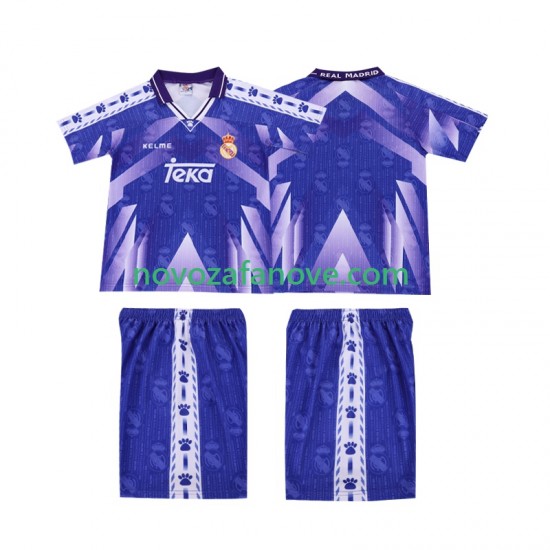 Nogometni Dres Real Madrid 1996-1997 Retro Dječji Gostujući Kratkih Rukava